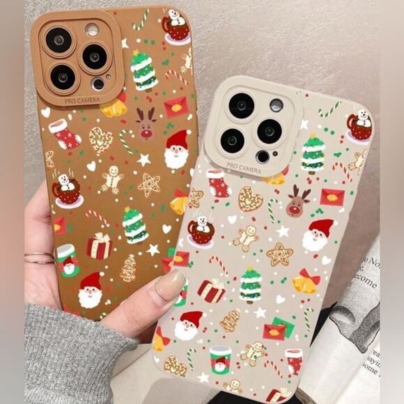 🎄NEW IPHONE 15 PRO MAX HOLIDAY PHONES CASES- 3 COLORS-CUTE HOLIDAY PATTERN🎄 - Picture 3 of 12